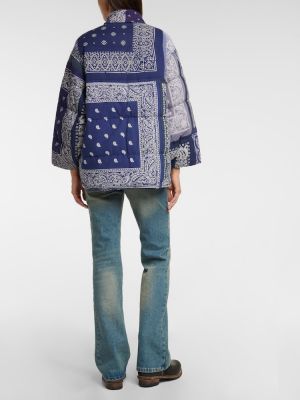 Páperová bunda s paisley vzorom Visvim modrá