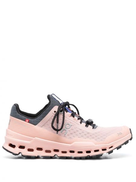 Spitzen mesh schnür sneaker On Running pink