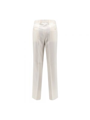 Pantalones chinos con cremallera Lardini blanco