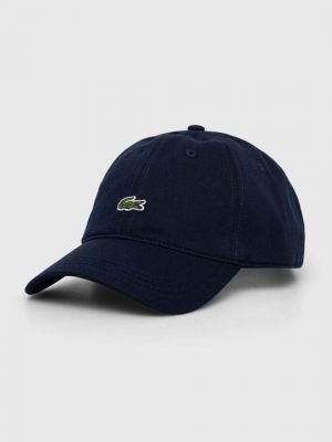 Хлопковая кепка Lacoste синяя