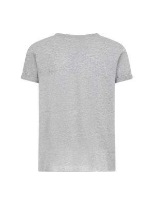 Camiseta de algodón Saint Laurent gris