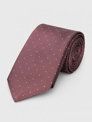 Шелковый галстук Boss бордовый