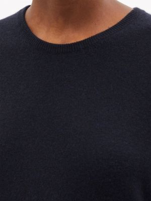 Кашемировый свитер с круглым вырезом Raey синий