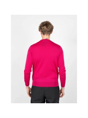 Jersey de lana de lana merino de tela jersey Plein Sport rosa