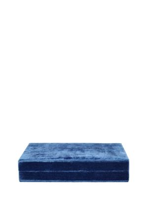 Aksamitna kopertówka Sophie Bille Brahe niebieska