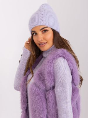 Kepurė Fashionhunters violetinė