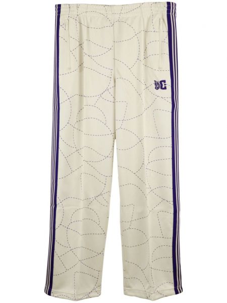 Спортни панталони с принт Needles бяло
