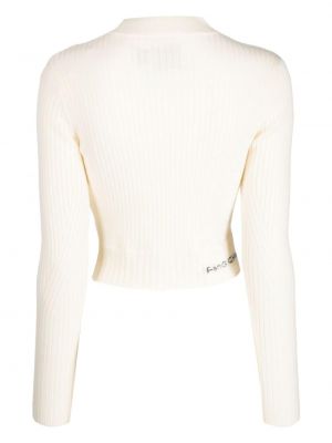 Pull en tricot asymétrique Feng Chen Wang blanc