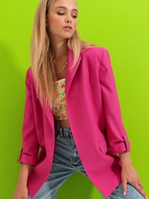 Μπλέιζερ Trend Alaçatı Stili ροζ