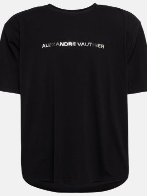 Tricou din bumbac din jerseu Alexandre Vauthier negru