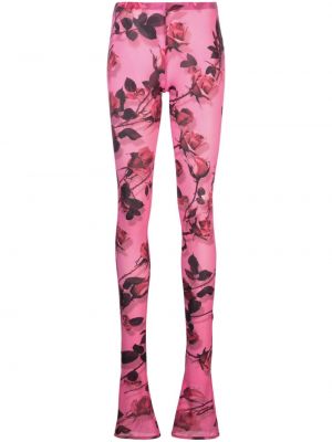 Leggings à fleurs en jersey Blumarine rose