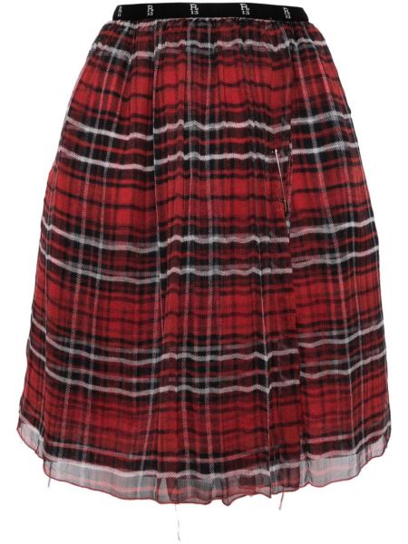 Καρό φούστα mini R13 κόκκινο