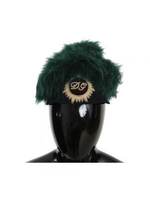 Haftowany kapelusz Dolce And Gabbana zielony