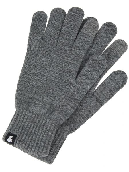 Меланжевые перчатки Jack & Jones серые