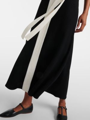 Robe mi-longue en laine Gabriela Hearst noir