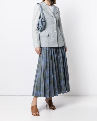 Falda con estampado con estampado abstracto Agnona azul