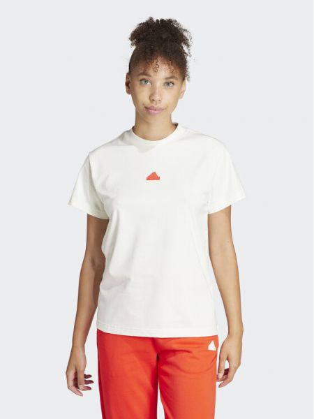 Hímzett póló Adidas fehér