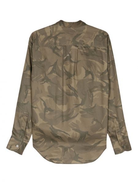 Chemise à imprimé à imprimé camouflage Tom Ford vert