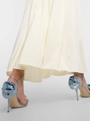 Sandale din satin cu model floral Magda Butrym albastru