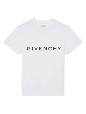 Хлопковая приталенная футболка Givenchy белая