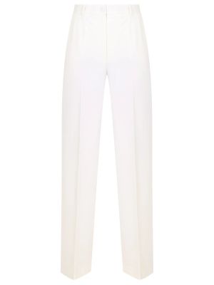 Шерстяные классические брюки Dolce & Gabbana белые