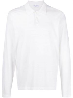 Bombažna lanena polo majica Paltò bela