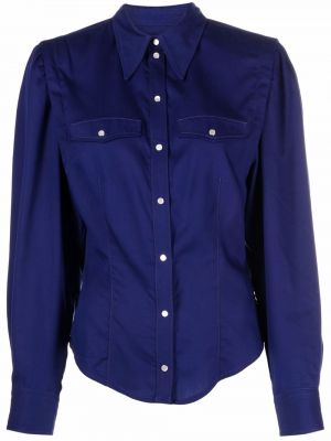 Priliehavá košeľa Isabel Marant modrá