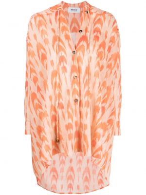Βαμβακερή μπλούζα με σχέδιο με αφηρημένο print Bazar Deluxe πορτοκαλί