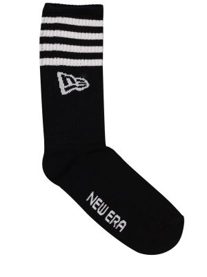 Pruhované ponožky New Era čierna