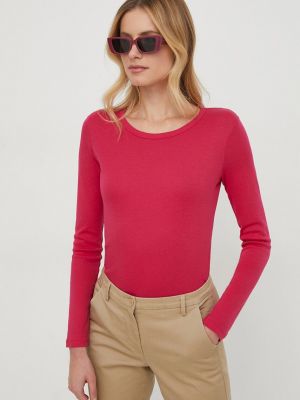 Tricou cu mânecă lungă din bumbac United Colors Of Benetton roz
