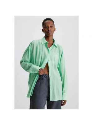 Koszula Calvin Klein zielona