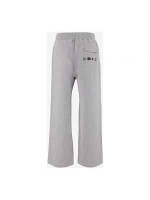 Pantaloni tuta di cotone con stampa Dolce & Gabbana grigio
