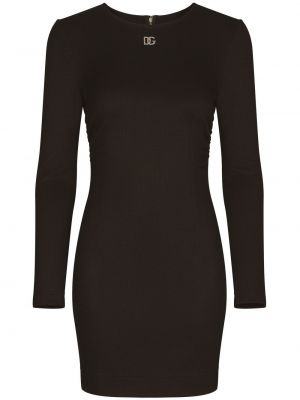 Ümara kaelusega kleit Dolce & Gabbana must
