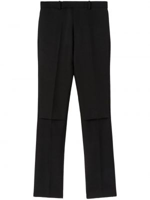 Μάλλινο παντελόνι σε στενή γραμμή Jil Sander μαύρο