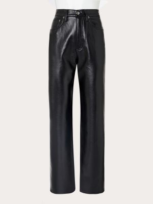 Pantalones de cuero Agolde negro