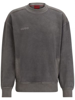Sweatshirt mit stickerei aus baumwoll Hugo grau