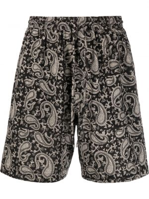 Paisley trykt bomull bermudashorts Nanushka svart