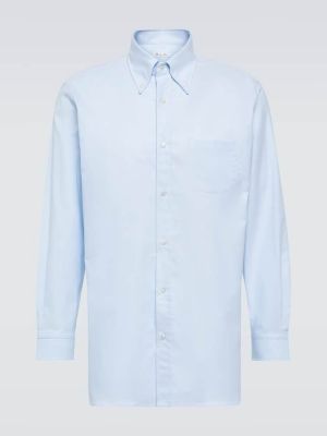 Памучна риза Loro Piana синьо