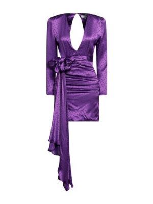 Mini vestido de seda Redemption violeta