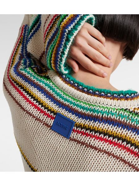 Sweter bawełniany w paski Loewe