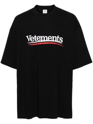Памучна тениска с принт Vetements