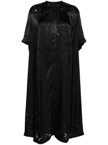 Satin gerades kleid Henrik Vibskov schwarz