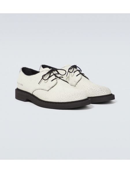 Zapatos derby de cuero Common Projects blanco