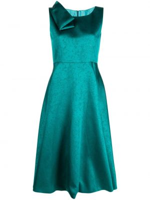 Sukienka midi asymetryczna drapowana Fely Campo zielona