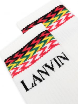 Bavlněné ponožky Lanvin bílé