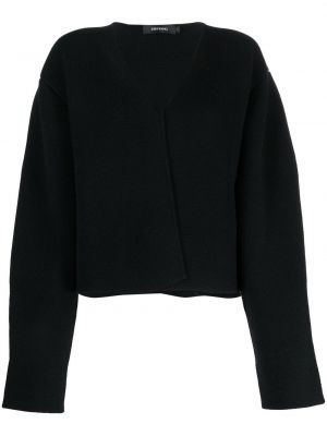 Drapert cashmere strikkegenser Lisa Yang svart