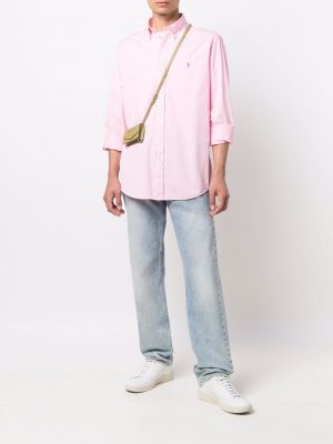 Bavlněné polokošile Polo Ralph Lauren růžové