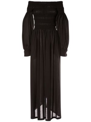Μάλλινη μίντι φόρεμα Max Mara μαύρο
