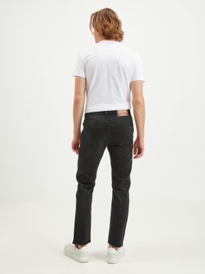 Priliehavé džínsy s rovným strihom Diesel čierna
