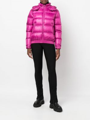 Péřová bunda z peří s kapucí Twinset růžová